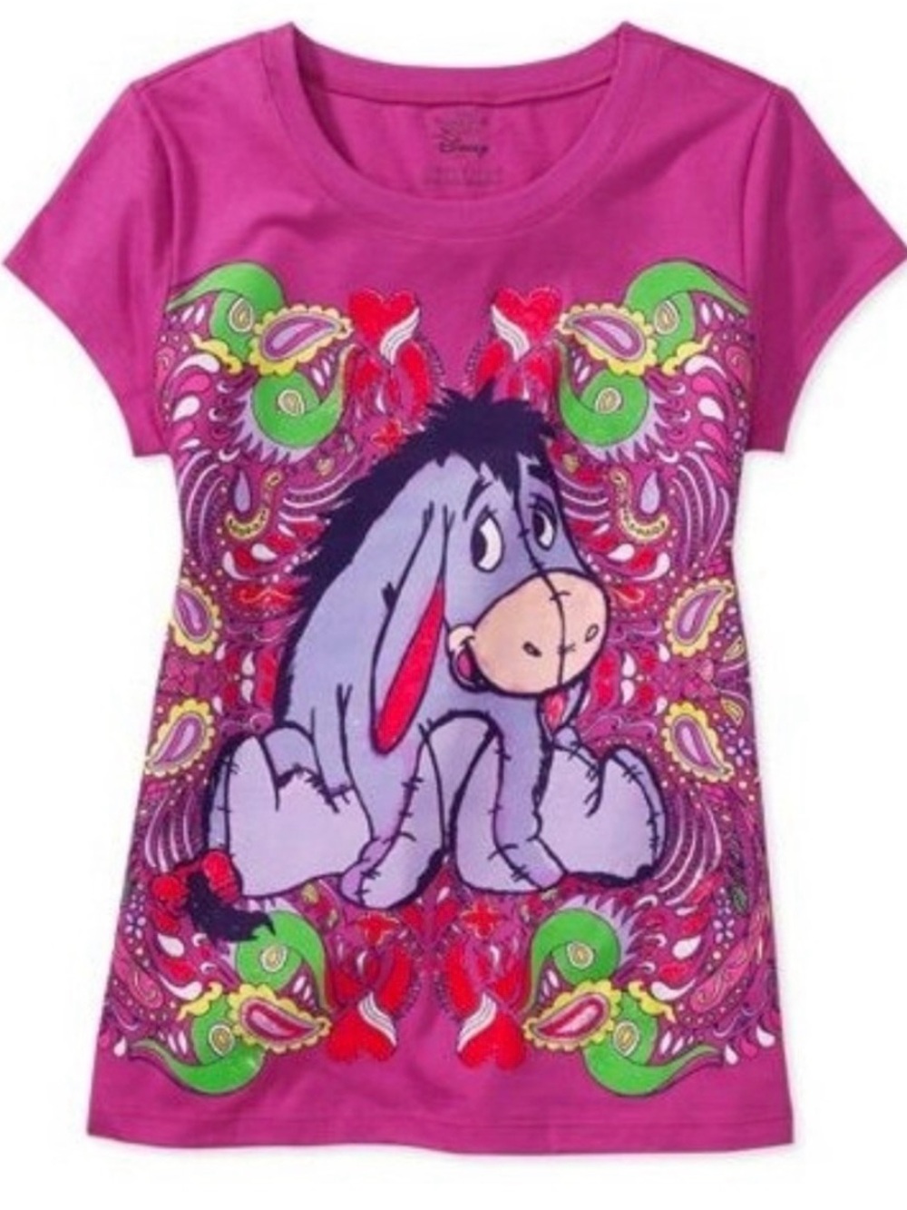 Disney Purple Eeyore Paisley Graphic Tee
